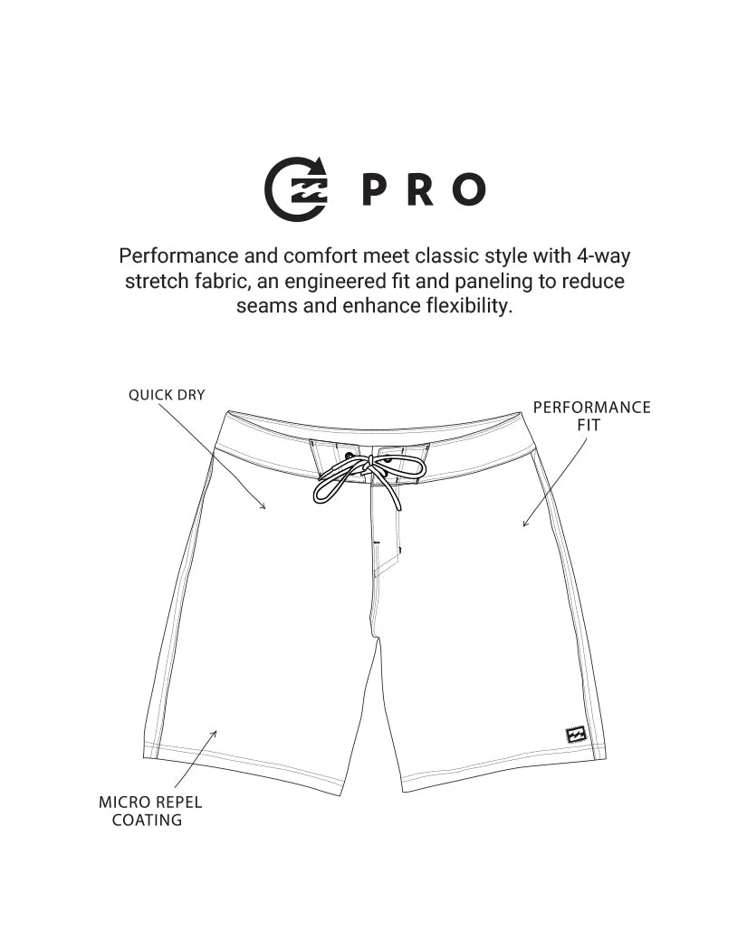 73 Pro Performance 18" Boardshorts - Sky Blue - Image 3
